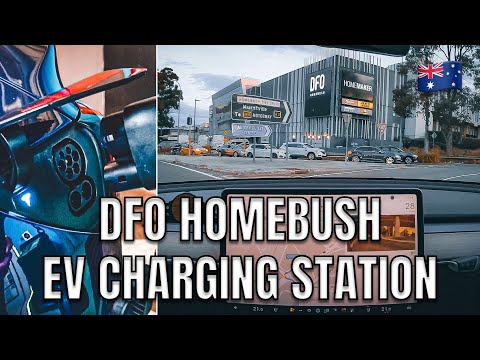 2023 Tesla Model Y EV DC Fast Charging Station at DFO Homebush Sydney
