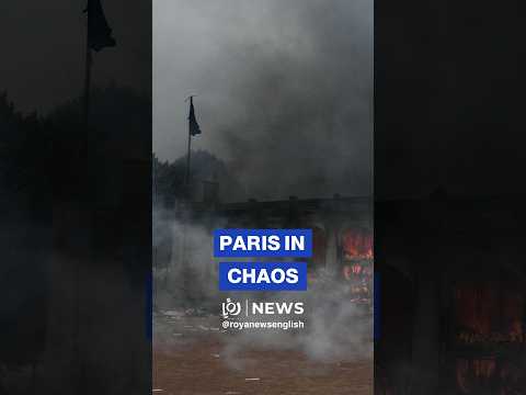 Paris protesters chant against police as tear gas is fired during cost of living demonstrations