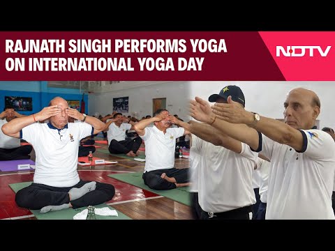 International Yoga Day | Defence Minister Rajnath Singh Performs Yoga On International Yoga Day