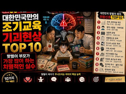 소아신경학- 한국의 조기교육으로인한 기괴현상 TOP10 및  맞벌이 부부  조심해야할것