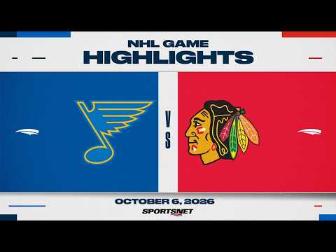 NHL 하이라이트 | 블루스 대 블랙호크스 - 2026년 10월 7일