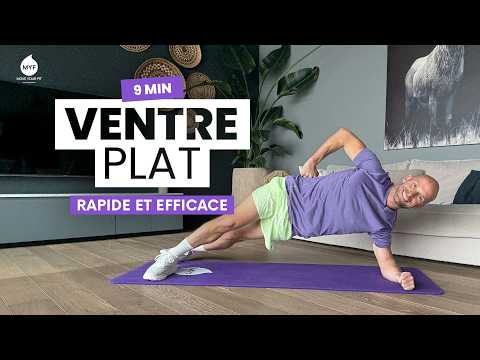Avoir un VENTRE PLAT en 9 MIN - séance rapide et très efficace - Alexandre Mallier - MYF