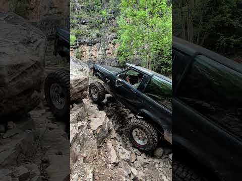Bronco 2 tackles waterfall at Hal Johns in South Dakota #haljohns #blackhills #bronco #offroading