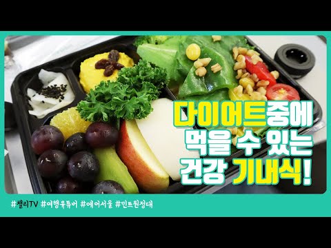 [여행정보] 다이어트를 위한 에어서울 기내식 건강 도시락 후기 (민트원정대 2기, 비행기 기내식 먹방)