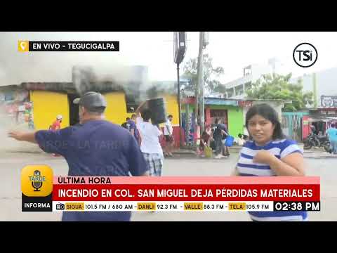 Gran incendio en pollería de la colonia San Miguel en Tegucigalpa