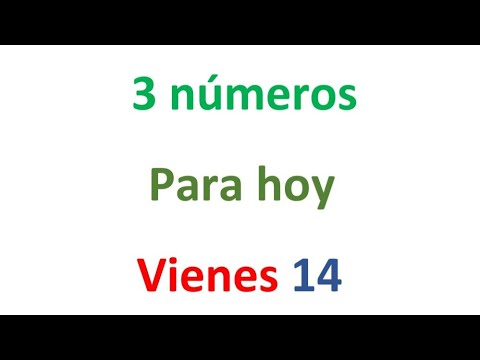 3 números para hoy Viernes 14 de FEBRERO, EL CAMPEÓN DE LOS NÚMEROS