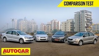 New Honda City Vs Hyundai Verna Vs Skoda Rapid Vs VW Vento | Comparison Test - Skoda Videos
