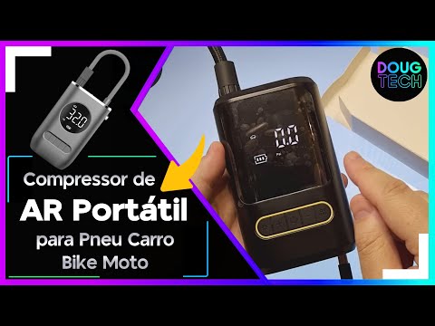 Unboxing/Teste do Compressor de AR Portátil SEM FIO p/ Pneu Carro Bike Moto - SERÁ QUE FUNCIONA?✅
