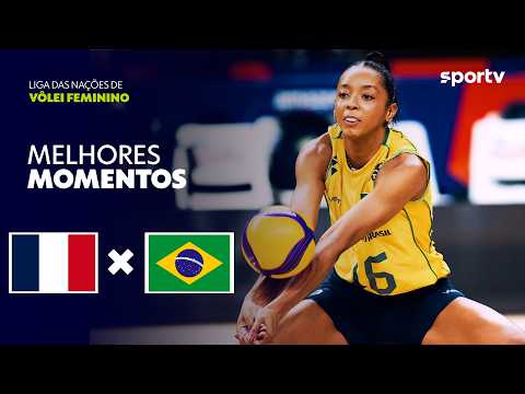 FRANÇA 0 X 3 BRASIL | MELHORES MOMENTOS | LIGA DAS NAÇÕES DE VÔLEI FEMININO 2026 | sportv