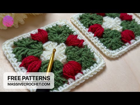 Crochet a SUPER EASY & UNUSUAL Granny Square for Beginners ♥️