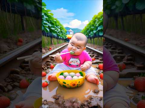❤️ Evolution of Baby: Train Attack on Baby for Food Eating #cat #cute #love #shorts BabyLos 77