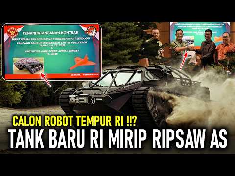 CALON ROBOT TEMPUR ?!! RI BANGUN FULLTRACK VEHICLE MIRIP RIPSAW AS + HIGSPEED AERIAL TARGET DRONE
