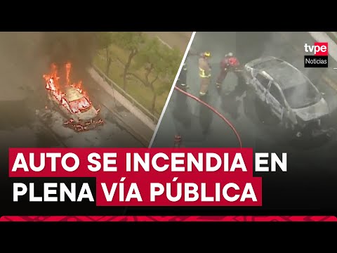 Cercado de Lima: vehículo se incendia en plena vía pública y genera preocupación