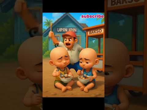 upin ipin lagi makan bakso tiba tiba tukang bakso nya mukul sih upin sampai berdarah  #subscribe