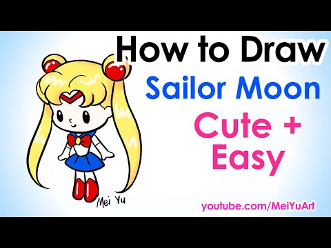 How to Draw Sailor Moon Cute and Easy Step by Step | MeiYuArt (Fun2draw) | Como Dibujar