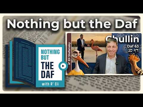 CHAZARAH - Chullin Daf 63 | "Nothing but the Daf" with R' Eli Stefansky