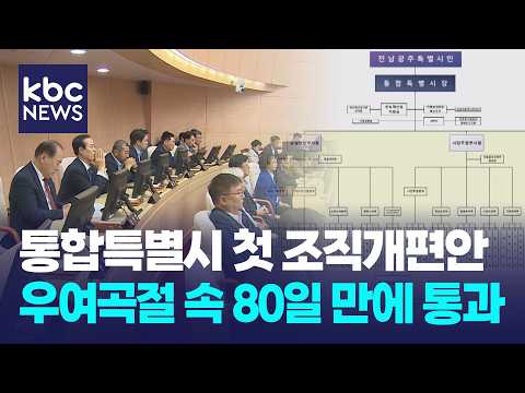 통합특별시 첫 <strong>조직개편안</strong>, 80일만 통과 / KBC 뉴스