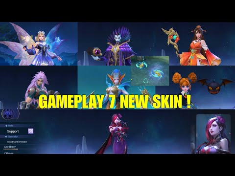 GAMEPLAY 7 NEW SKINS ! Lunox Epic, Karrie Epic | Mobile Legends: Bang Bang
