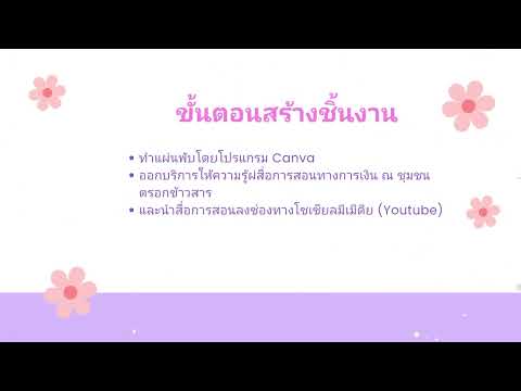 คลิปวีดีโอการนำเสนอโครงงานออมด