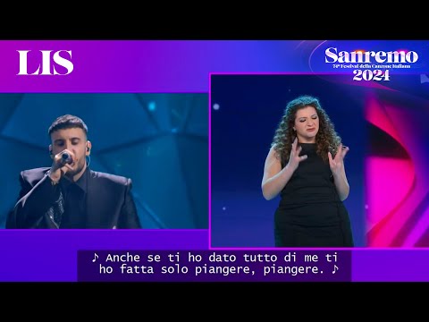 LIS Sanremo 2024 - Fred De Palma canta 'Il cielo non ci vuole'