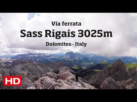 Holiday in 3000 m • Via Ferrata • Sass Rigais 3025 m • Dolomites • Italy • Klettersteig (HD)