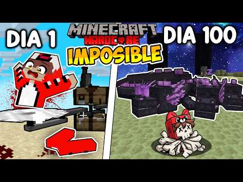 Sobreviví 100 DÍAS en Minecraft Hardcore pero TODO me MATA💀