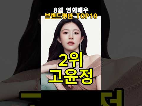 8월 <strong>영화배우</strong> 브랜드평판 TOP10