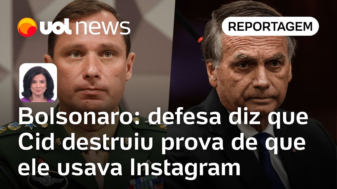 Defesa de Bolsonaro alega que Cid destruiu prova de que ele usava Instagram | Raquel Landim