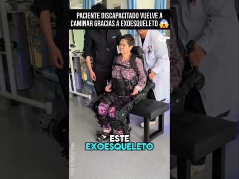 😱🩻Paciente Discapacitado vuelve a Caminar con Exoesqueleto #curiosidades #sabiasque #datoscuriosos