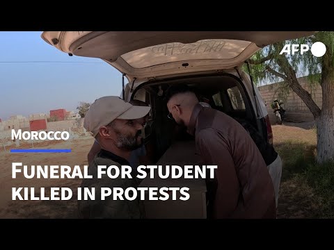 Funeral held for student killed in Morocco protests | AFP