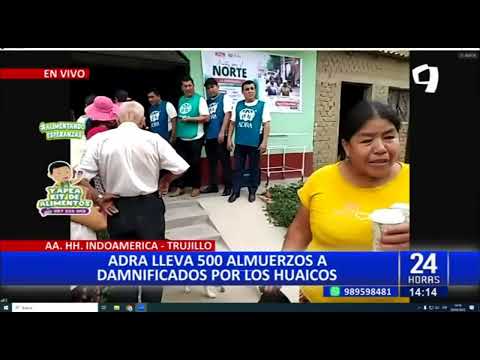 Trujillo: Panamericana Televisión y ADRA llevan ayuda humanitaria a AA. HH.