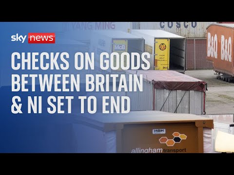 Post-Brexit checks on goods between Britain & NI set to end