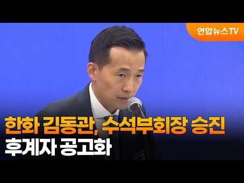 한화 김동관, 수석부회장 승진…후계자 공고화 / 연합뉴스TV (YonhapnewsTV)