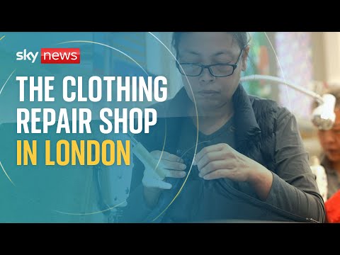 Inside the warehouse extending the life of old clothes