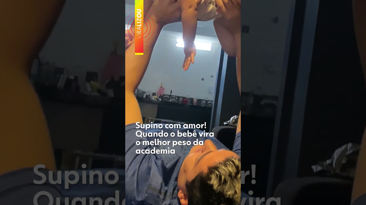 Supino com amor! Quando o bebê vira o melhor peso da academia