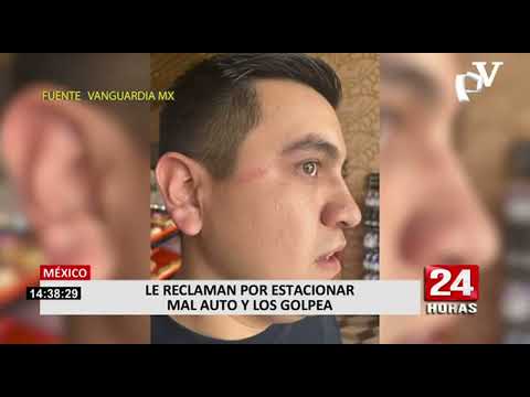 México: Hombre golpea a pareja que le reclamaba por haber estacionado mal su vehículo