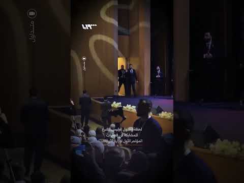 لحظة وصول الرئيس الشرع إلى قصر المؤتمرات بدمشق للمشاركة في فعاليات المؤتمر الأول لوزارة الأوقاف