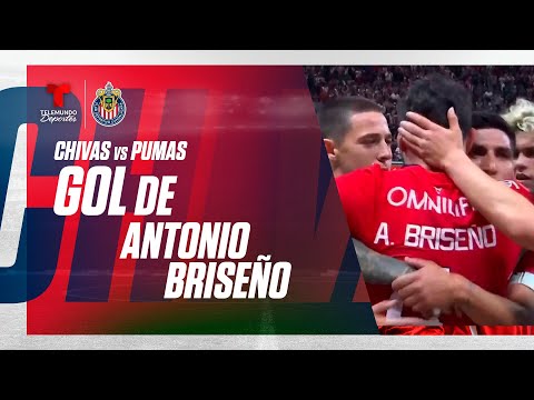Goal Antonio Briseño - Guadalajara vs Pumas 2-0 | Telemundo Deportes