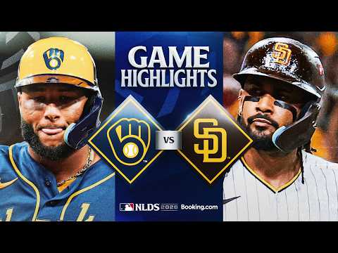 밀워키 브루어스 대 샌디에이고 파드리스: NLDS 4차전 전체 하이라이트 (10월 8일) | 2026 MLB Post시즌