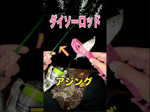 ダイソーの新作ロッドでアジングしてみたら、めちゃくちゃ有能だった！#釣り #fishing #海釣り #アジング #ダイソー