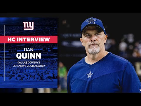 Giants Interview Cowboys DC Dan Quinn for Head Coach video clip
