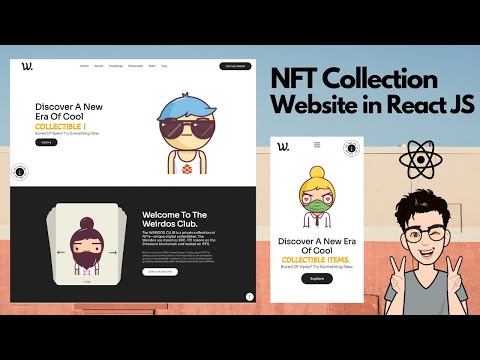 🔥Create an NFT Collection Website Landing page with React JS [Mobile Responsive]