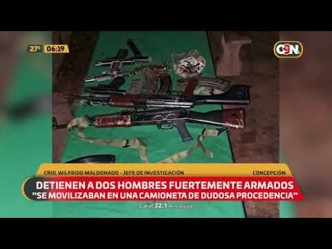 Concepción: Detienen a dos hombres fuertemente armados