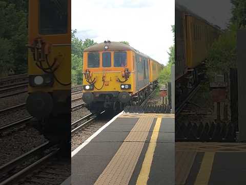GBRF Class 73s Network Rail Test Train Passing Through Hersham Station (05/07/23) #train #railway