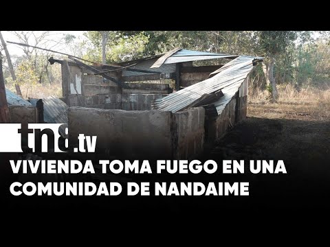 Casa deshabitada toma fuego de la nada en Nandaime - Nicaragua