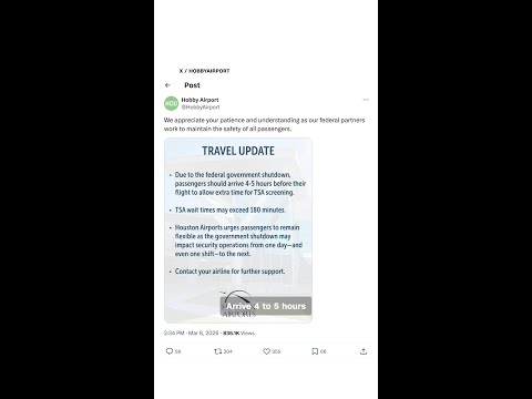 Hours-long delays at airports due to TSA shortages