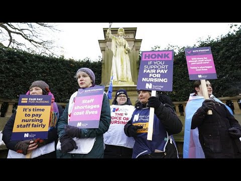 Enfermeiros em greve em Inglaterra