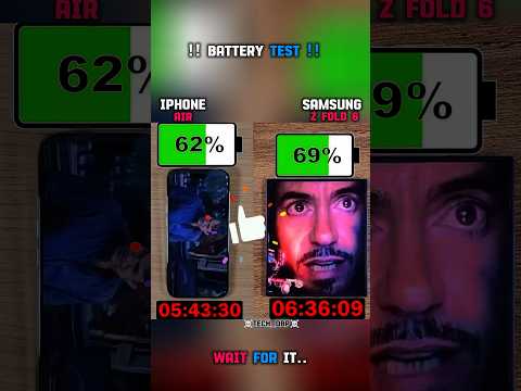 🚀🗿 IPHONE AIR VS SAMSUNG Z FOLD 6 BATTERY TEST!!
