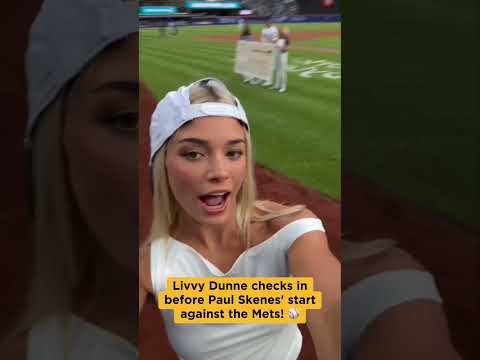 Livvy Dunne checks in from Citi Field ahead of Paul Skenes start against the Mets! ⚾️
