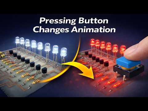 NEW DIY LED Rain Drop Circuit | Speed Adjustable & Button Controlled Animation